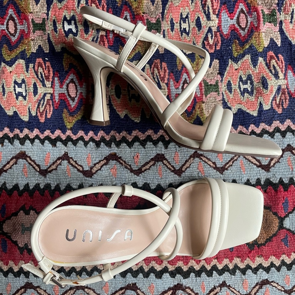 Unisa Cream Strappy Heels